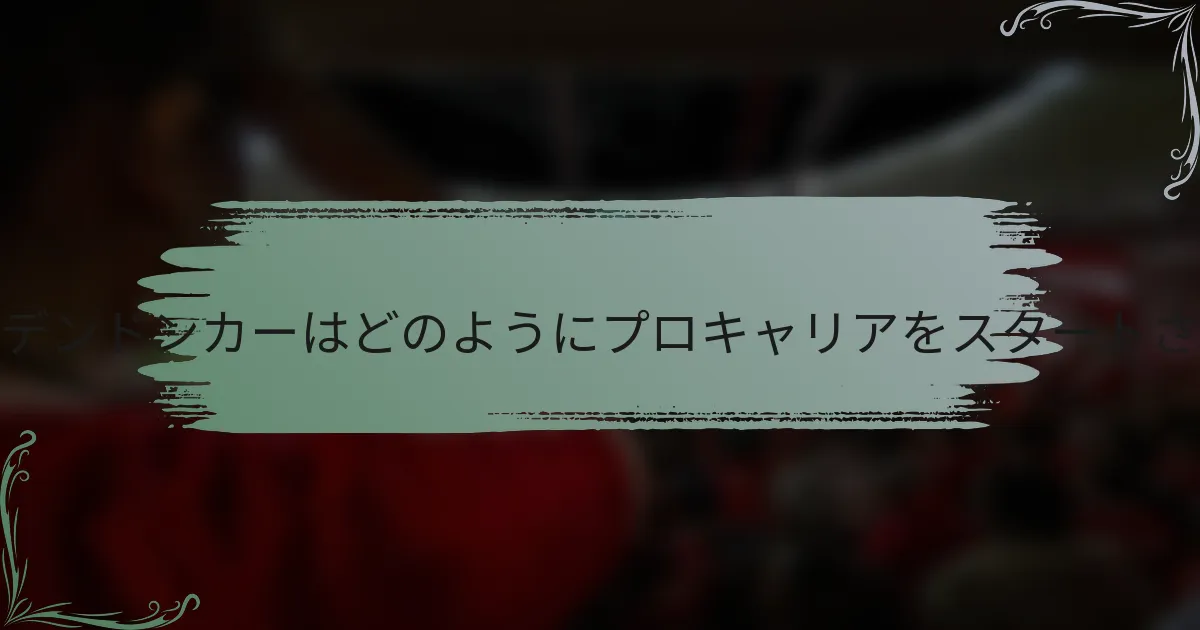 リーンダー・デンドンカーはどのようにプロキャリアをスタートさせましたか？